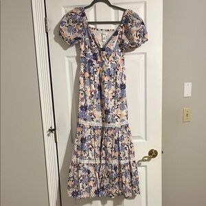 Floral Maxi Dress with Puff Sleeves